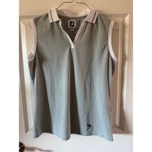 FootJoy Womens Golf Tank Sleeveless Polo Top Grey Size Small